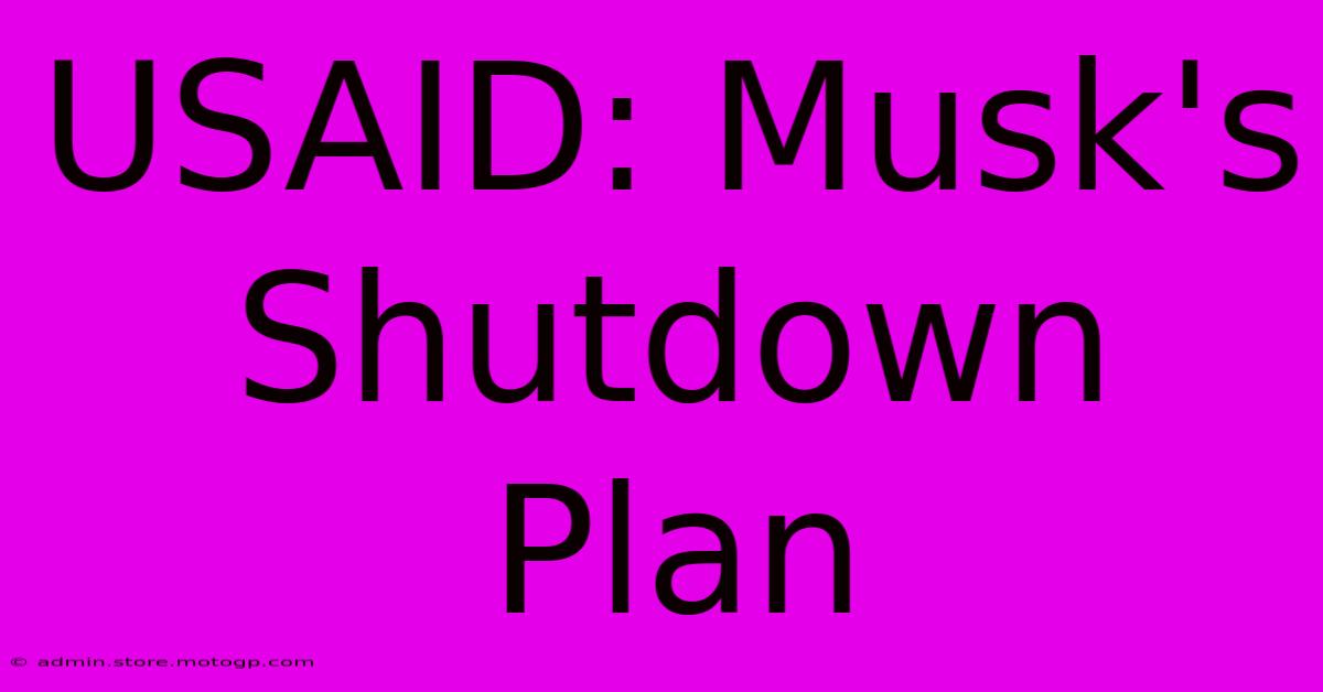 USAID: Musk's Shutdown Plan