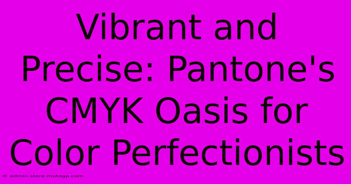 Vibrant And Precise: Pantone's CMYK Oasis For Color Perfectionists