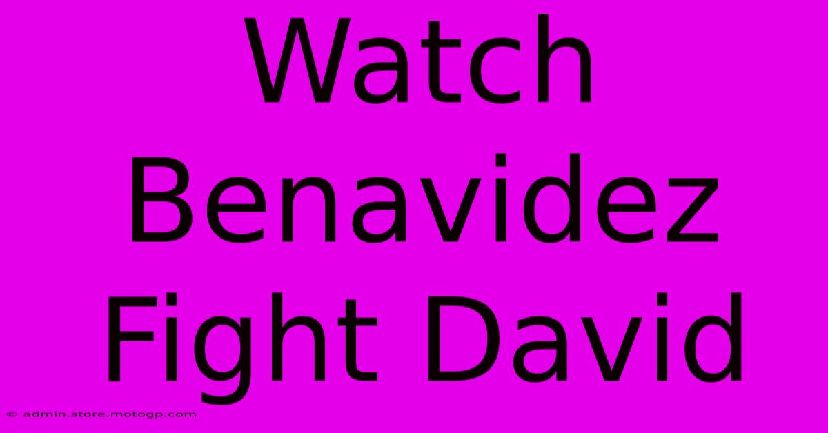 Watch Benavidez Fight David