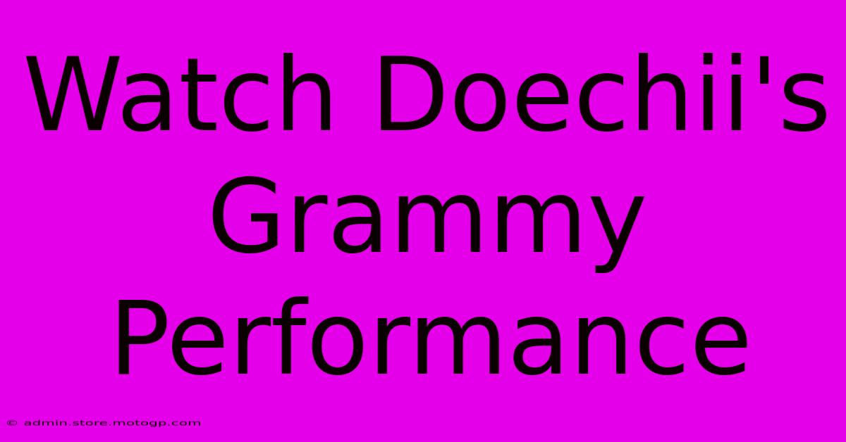 Watch Doechii's Grammy Performance