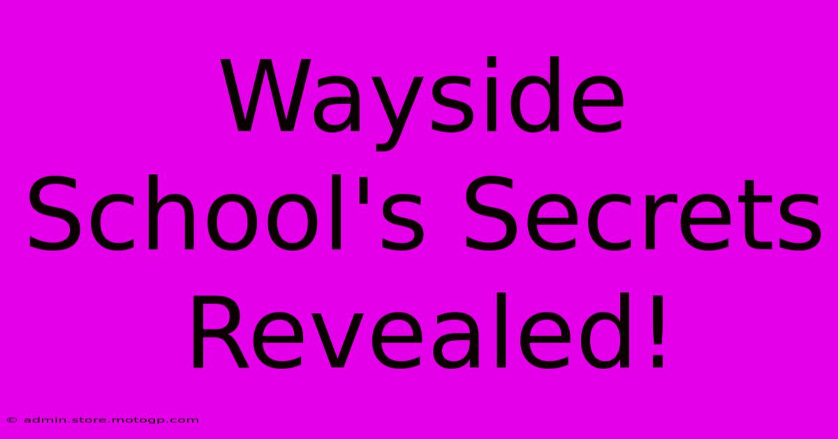 Wayside School's Secrets Revealed!