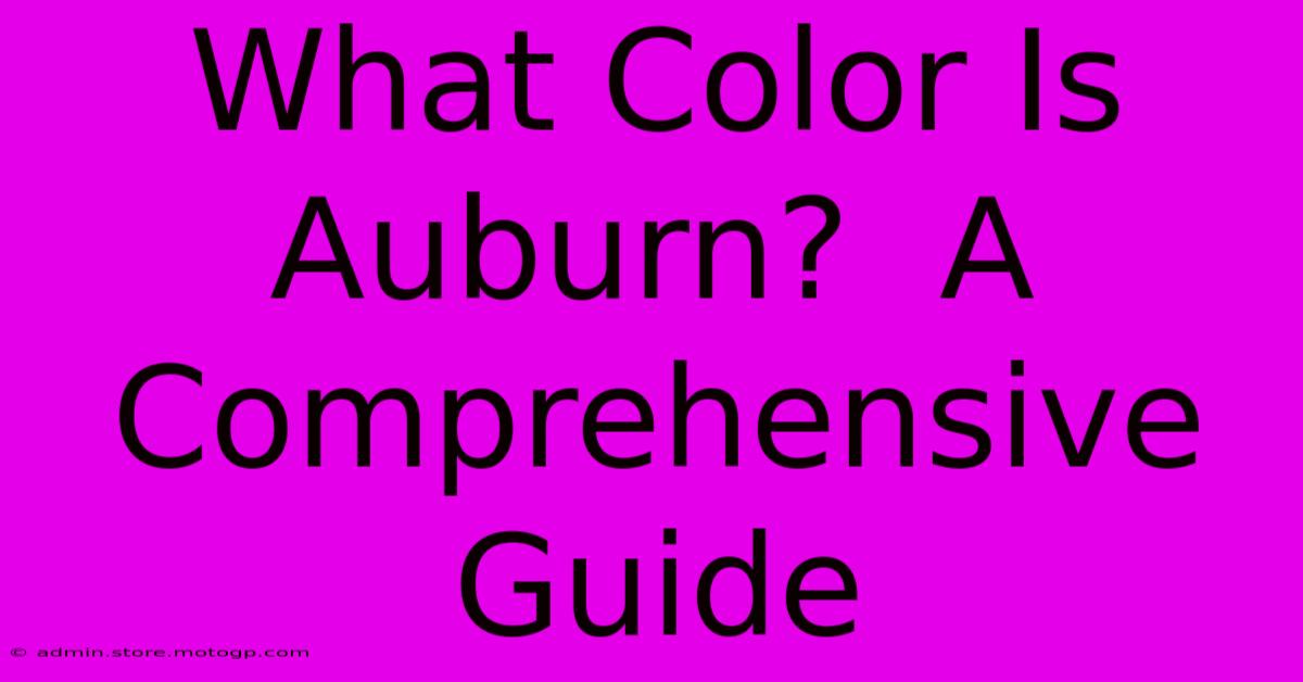 What Color Is Auburn?  A Comprehensive Guide