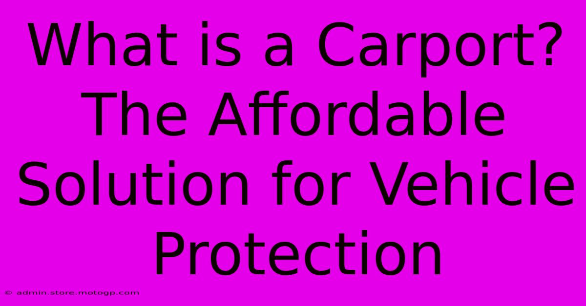 What Is A Carport? The Affordable Solution For Vehicle Protection