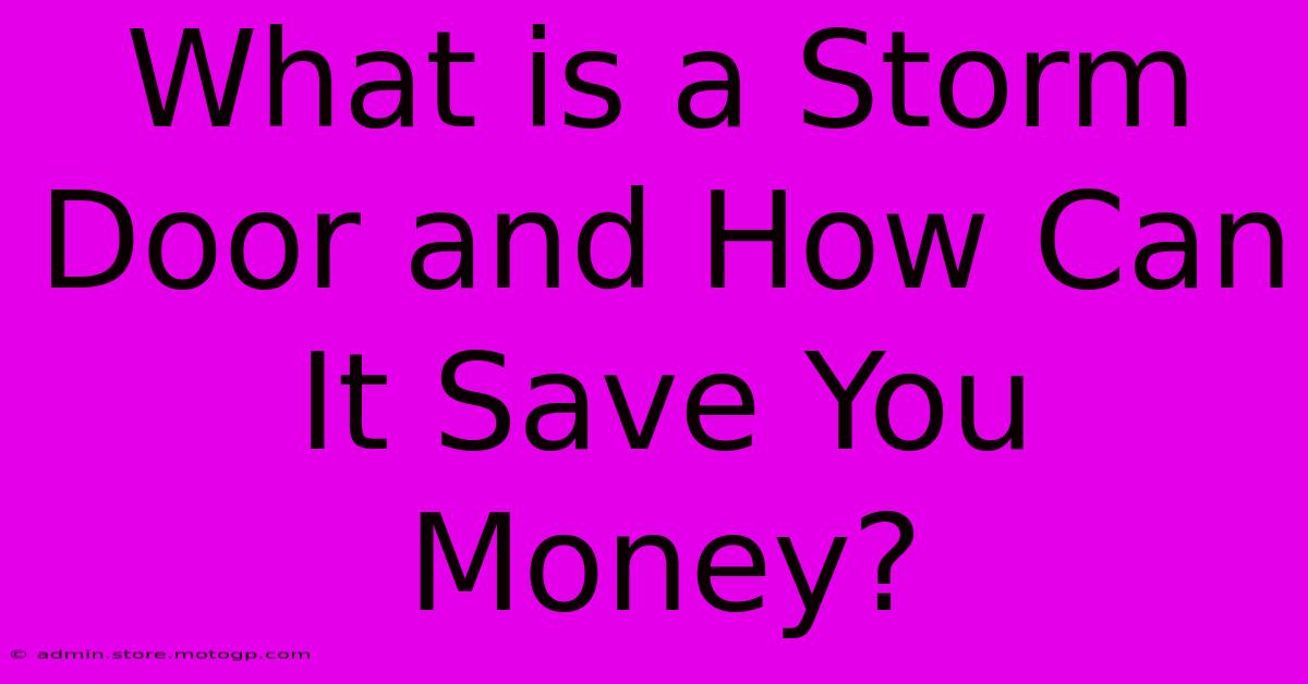 What Is A Storm Door And How Can It Save You Money?