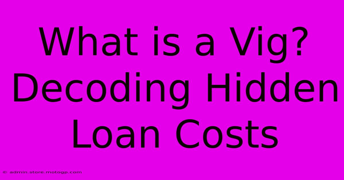 What Is A Vig? Decoding Hidden Loan Costs