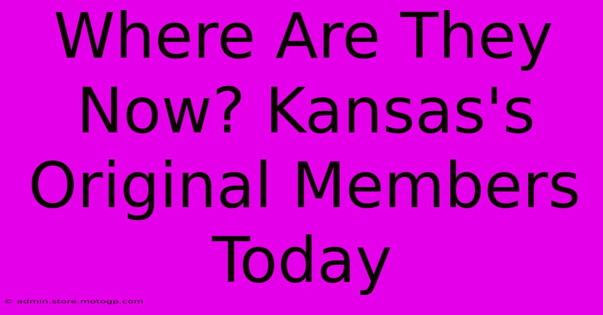 Where Are They Now? Kansas's Original Members Today