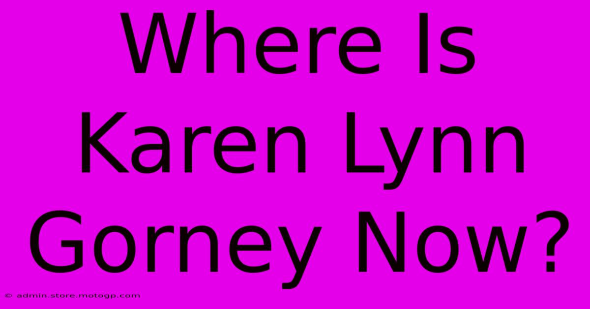 Where Is Karen Lynn Gorney Now?