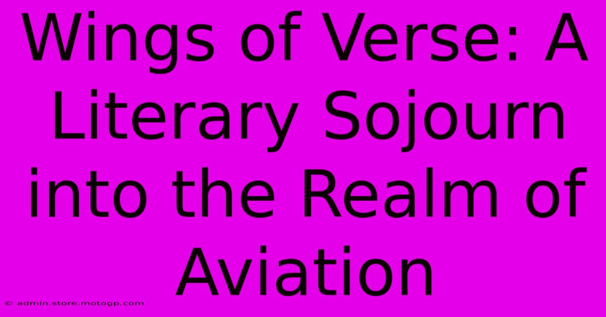 Wings Of Verse: A Literary Sojourn Into The Realm Of Aviation