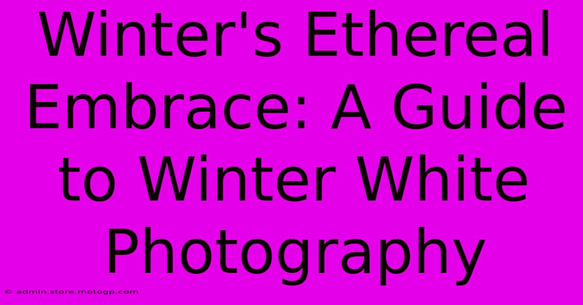 Winter's Ethereal Embrace: A Guide To Winter White Photography