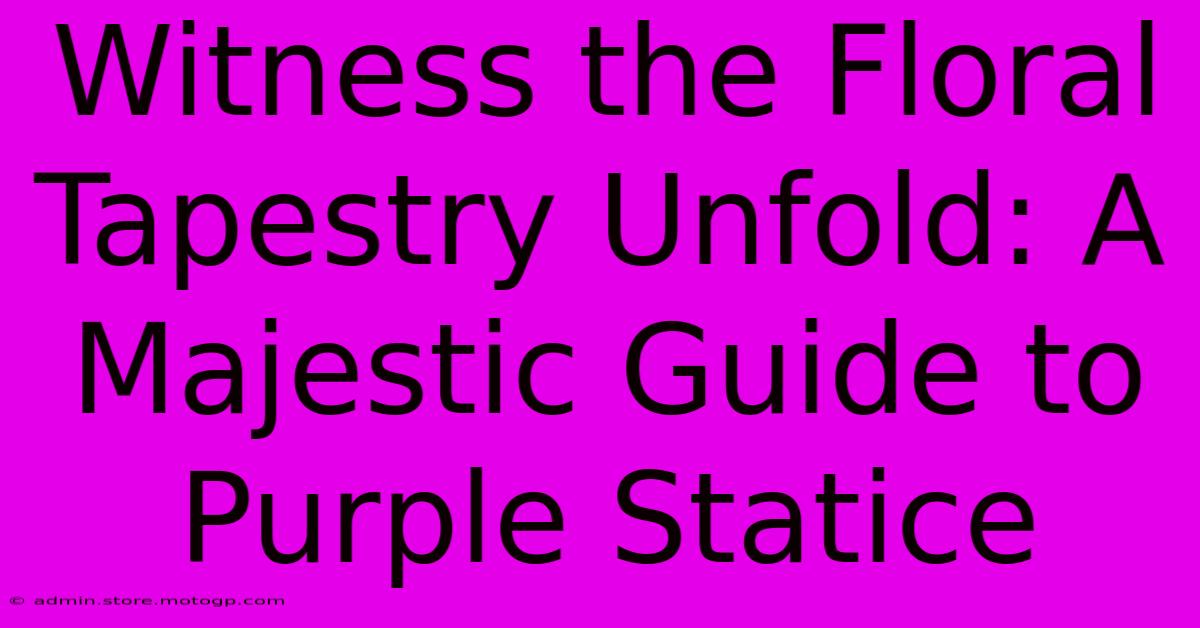 Witness The Floral Tapestry Unfold: A Majestic Guide To Purple Statice