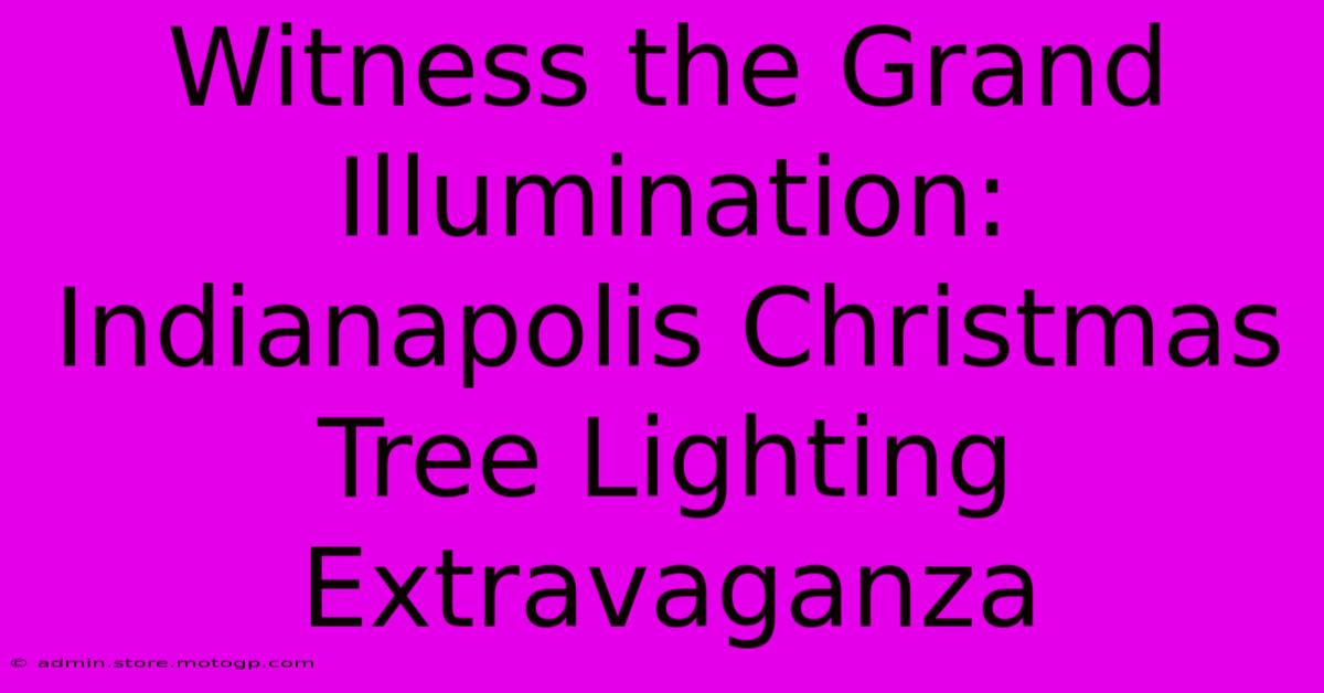 Witness The Grand Illumination: Indianapolis Christmas Tree Lighting Extravaganza