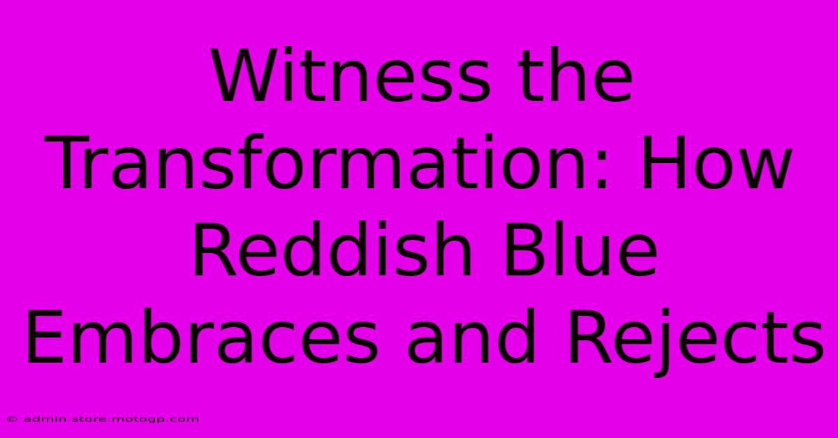 Witness The Transformation: How Reddish Blue Embraces And Rejects