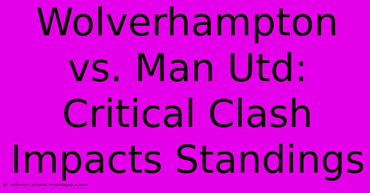 Wolverhampton Vs. Man Utd: Critical Clash Impacts Standings