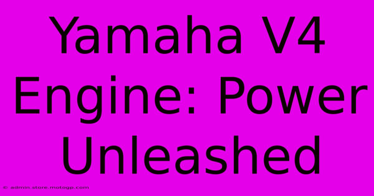 Yamaha V4 Engine: Power Unleashed