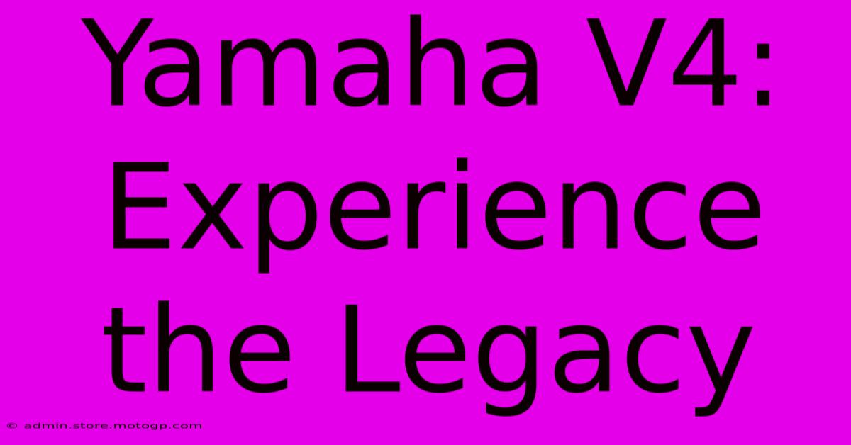 Yamaha V4:  Experience The Legacy