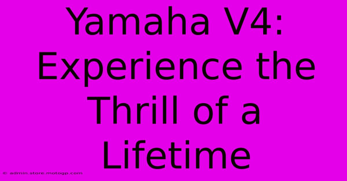 Yamaha V4: Experience The Thrill Of A Lifetime