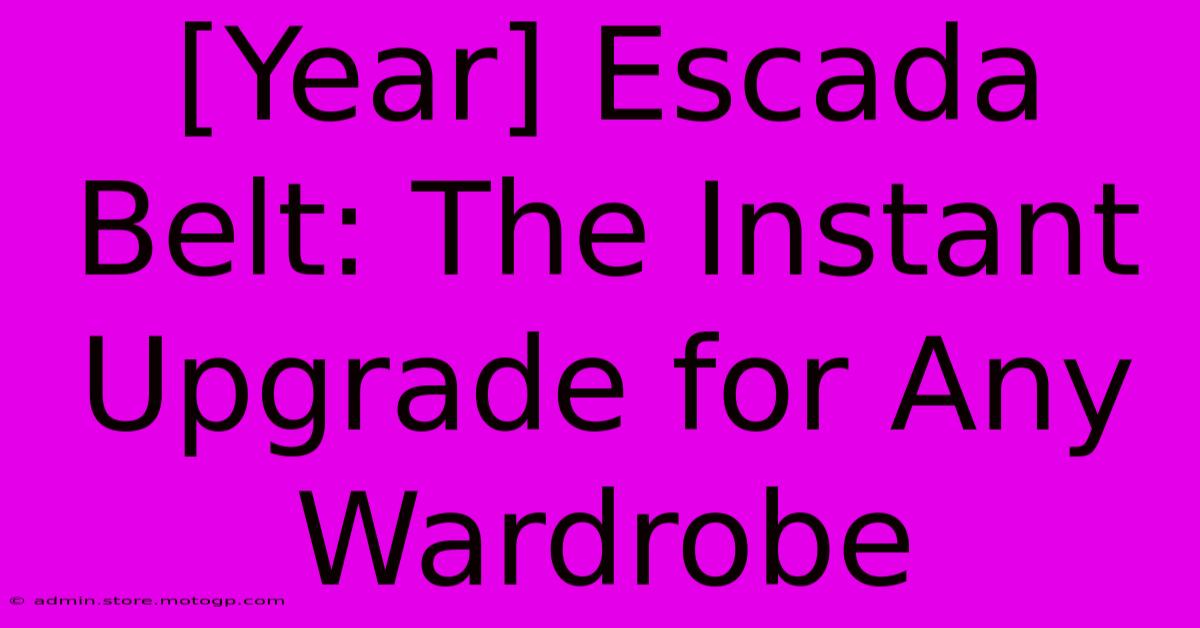 [Year] Escada Belt: The Instant Upgrade For Any Wardrobe