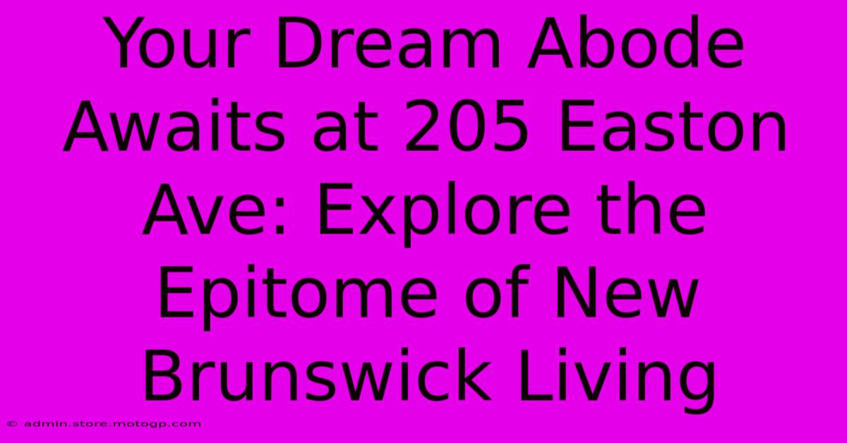 Your Dream Abode Awaits At 205 Easton Ave: Explore The Epitome Of New Brunswick Living