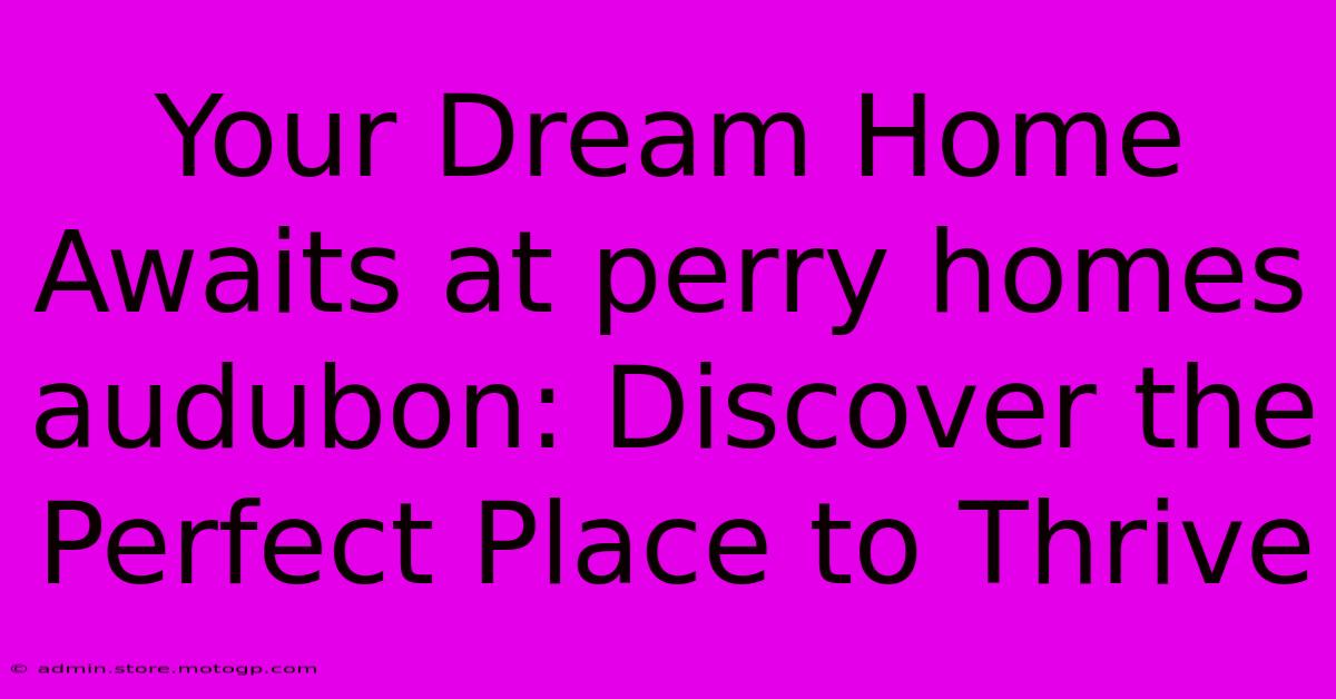 Your Dream Home Awaits At Perry Homes Audubon: Discover The Perfect Place To Thrive