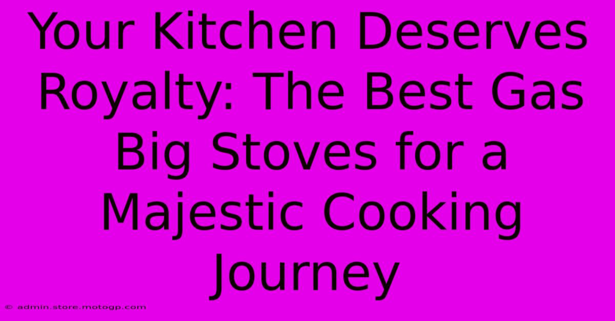 Your Kitchen Deserves Royalty: The Best Gas Big Stoves For A Majestic Cooking Journey